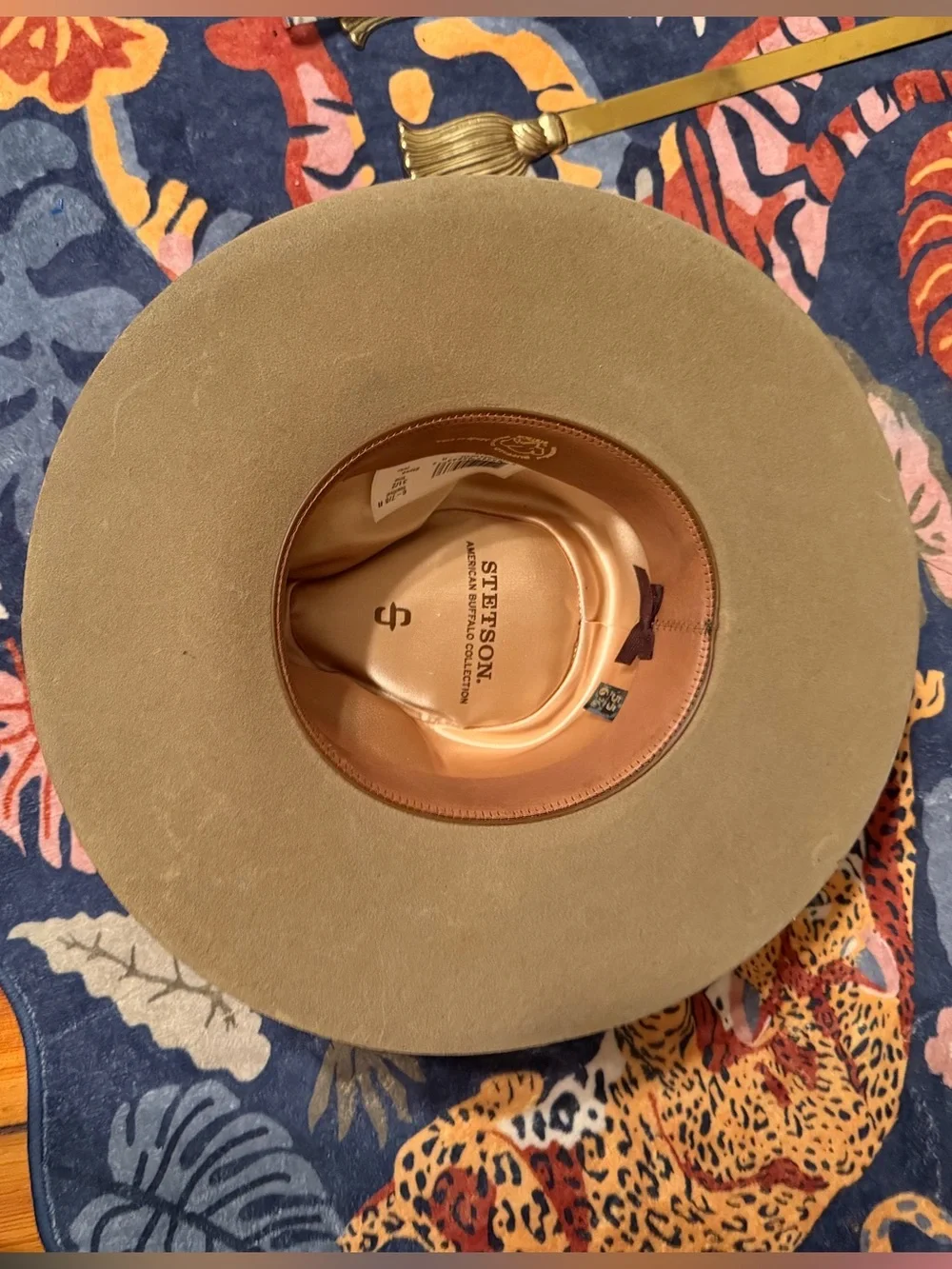 Stetson American Buffalo Drifter 4X Buffalo Felt Western Hat Stone 6 7/8 USA